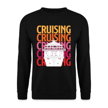 Cruise Lover Fun Boat Adventure - Unisex Sweatshirt - black - Front - Alina (178cm) & Michal (187cm)