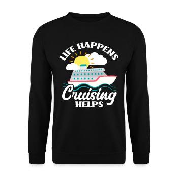 Kreuzfahrten Heilen Das Leben Passiert - Unisex Pullover - Schwarz - Vorne - Alina (178cm) & Michal (187cm)