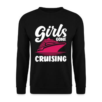 Girls on Cruise Adventure - Unisex Sweatshirt - black - Front - Alina (178cm) & Michal (187cm)