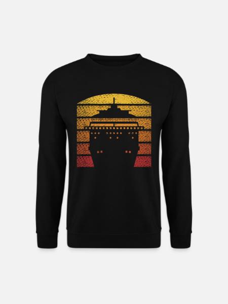 Cruise Sunset Retro Graphic - Unisex Sweatshirt - black
