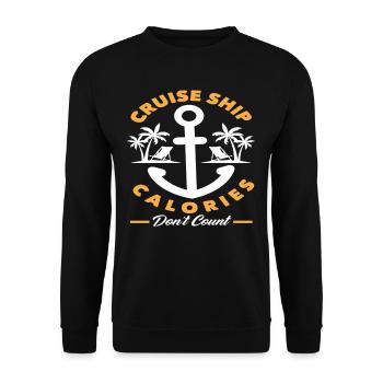 Les calories de croisière ne comptent pas - Sweat-shirt Unisexe - noir - Devant - Alina (178cm) & Michal (187cm)