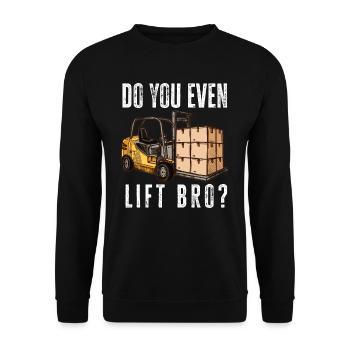 Always lift with your forklift - Unisex Sweatshirt - black - Front - Alina (178cm) & Michal (187cm)