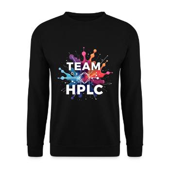 Team HPLC High Performance Liquid Chromatography - Unisex Sweatshirt - black - Front - Alina (178cm) & Michal (187cm)
