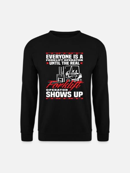 Echter Gabelstaplerfahrer Spruch Lustig - Unisex Pullover - Schwarz