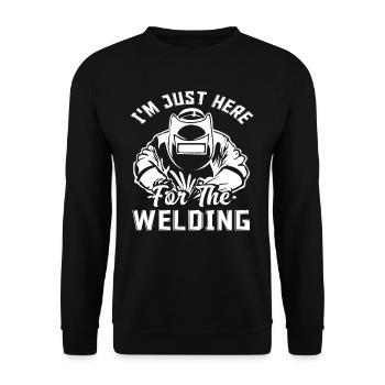 Je suis juste ici pour souder - Sweat-shirt Unisexe - noir - Devant - Alina (178cm) & Michal (187cm)