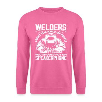 Schweißer Nicht Für Lautsprecher - Unisex Pullover - Pink - Vorne