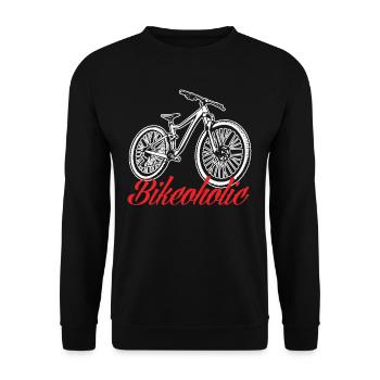 Bikeoholic Bicycle Lover Bicycle - Sweat-shirt Unisexe - noir - Devant - Alina (178cm) & Michal (187cm)
