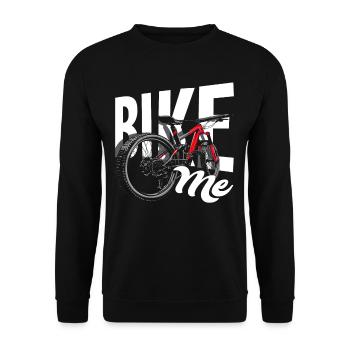Bike Me Bike Lovers Adventure - Unisex Sweatshirt - black - Front - Alina (178cm) & Michal (187cm)