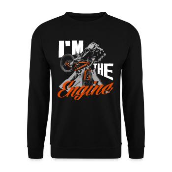 Je suis le moteur - Sweat-shirt Unisexe - noir - Devant - Alina (178cm) & Michal (187cm)