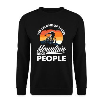 Oui, je fais partie des adeptes du VTT - Sweat-shirt Unisexe - noir - Devant - Alina (178cm) & Michal (187cm)