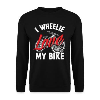 J’adore mon vélo, le vélo - Sweat-shirt Unisexe - noir - Devant - Alina (178cm) & Michal (187cm)