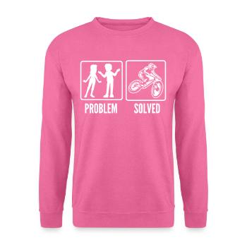 Problem solved: Cyclist - Unisex Sweatshirt - pink - Front