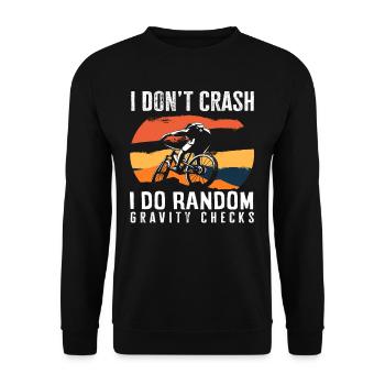 Je ne tombe pas, je fais au hasard - Sweat-shirt Unisexe - noir - Devant - Alina (178cm) & Michal (187cm)