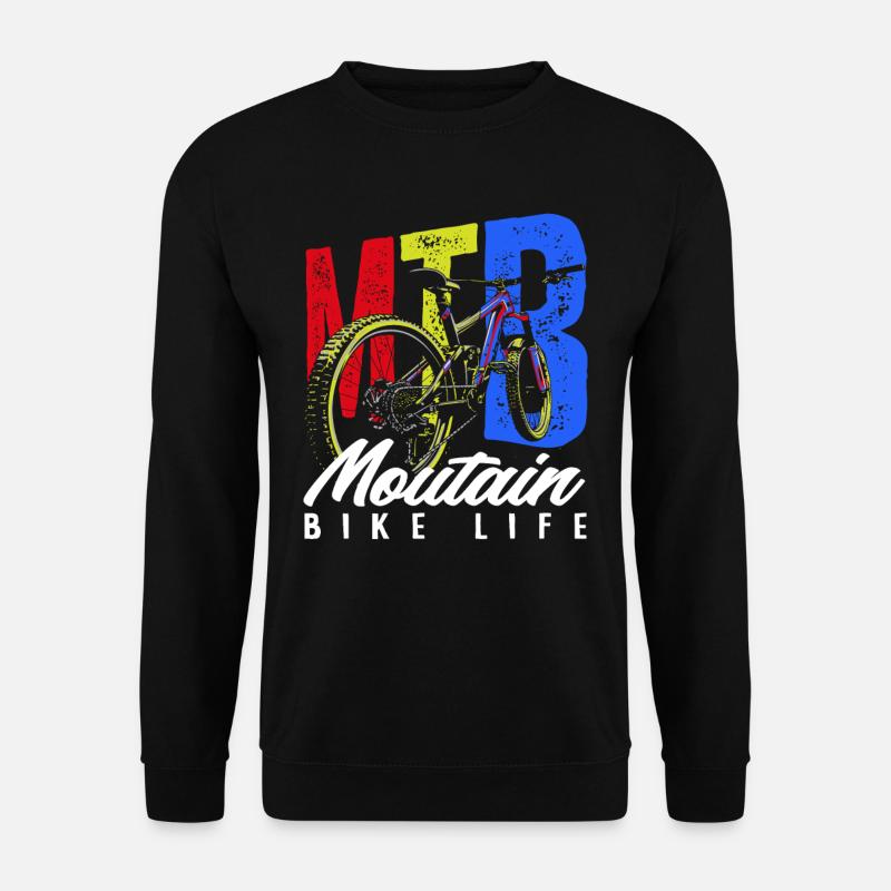 MTB Mountain Bike Life Fahrrad Abenteuer - Unisex Pullover - Schwarz