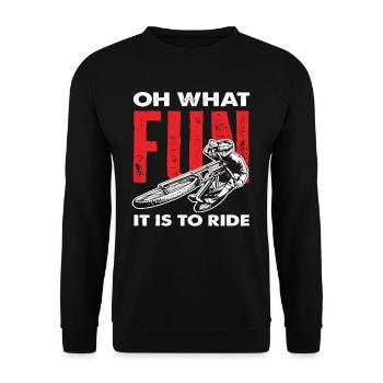 Oh quel plaisir c’est de faire du vélo Passion - Sweat-shirt Unisexe - noir - Devant - Alina (178cm) & Michal (187cm)
