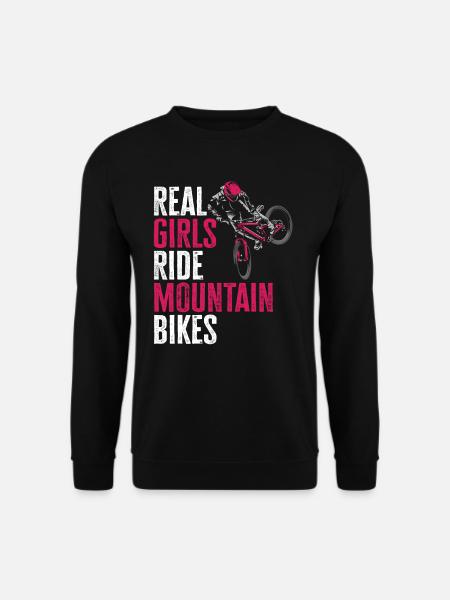 Real Girls Riding Mountain Bikes - Unisex Sweatshirt - black