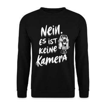Tachymeter No Camera Geodesy Geomatics Technician Fun - Unisex Sweatshirt - black - Front - Alina (178cm) & Michal (187cm)