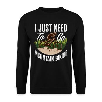 Je n’ai qu’à faire du VTT - Sweat-shirt Unisexe - noir - Devant - Alina (178cm) & Michal (187cm)