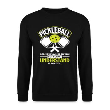 Pickleball, je peux vous l’expliquer - Sweat-shirt Unisexe - noir - Devant - Alina (178cm) & Michal (187cm)