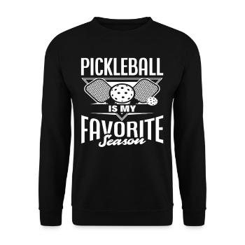 Le pickleball est ma saison préférée - Sweat-shirt Unisexe - noir - Devant - Alina (178cm) & Michal (187cm)