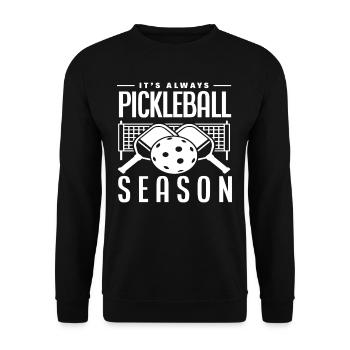 C’est toujours la saison du pickleball - Sweat-shirt Unisexe - noir - Devant - Alina (178cm) & Michal (187cm)