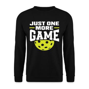 Just one more game Gamer Passion Pickleball - Unisex Sweatshirt - black - Front - Alina (178cm) & Michal (187cm)