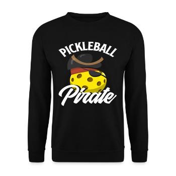 Pickleball Pirate pour les aventuriers - Sweat-shirt Unisexe - noir - Devant - Alina (178cm) & Michal (187cm)