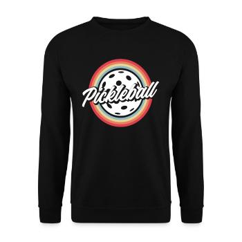 Pickleball Retro Rainbow Style - Unisex Sweatshirt - black - Front - Alina (178cm) & Michal (187cm)