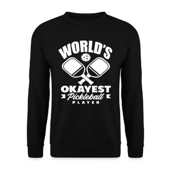 Joueur de pickleball médiocre dans le monde entier - Sweat-shirt Unisexe - noir - Devant - Alina (178cm) & Michal (187cm)