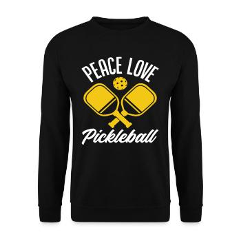 Peace Love Pickleball - Votre sport, votre - Sweat-shirt Unisexe - noir - Devant - Alina (178cm) & Michal (187cm)