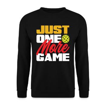 Just One More Game Pickleball - Unisex Sweatshirt - black - Front - Alina (178cm) & Michal (187cm)