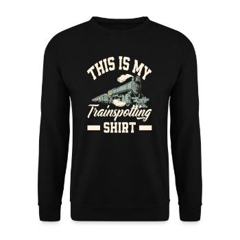 Dies Ist Mein Trainspotting Shirt - Unisex Pullover - Schwarz - Vorne - Alina (178cm) & Michal (187cm)