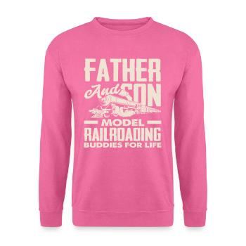 Père et fils, amis pour la vie - Sweat-shirt Unisexe - rose - Devant