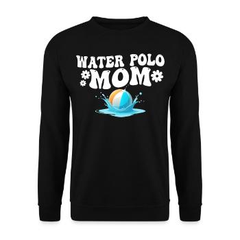 Water Polo Mom Retro & Groovy Water Polo Mom - Unisex Sweatshirt - black - Front - Alina (178cm) & Michal (187cm)