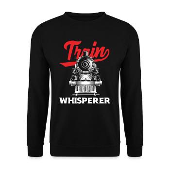 Chuchoteur de train - Sweat-shirt Unisexe - noir - Devant - Alina (178cm) & Michal (187cm)