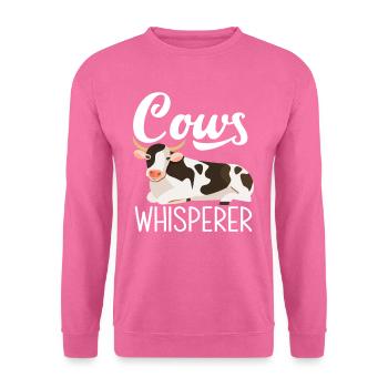 Chuchotement des vaches Ferme Love Vaches - Sweat-shirt Unisexe - rose - Devant