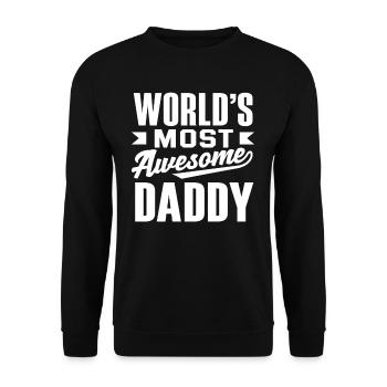 Weltbester Papa - Unisex Pullover - Schwarz - Vorne - Alina (178cm) & Michal (187cm)