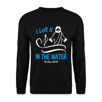 Christian Baptism Bible Quote Psalm Prayer - Unisex Sweatshirt - black - Front - Alina (178cm) & Michal (187cm)
