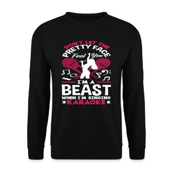 Ne vous laissez pas tromper par son joli visage - Sweat-shirt Unisexe - noir - Devant - Alina (178cm) & Michal (187cm)