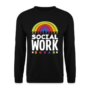 Social Work Team Rainbow - Unisex Sweatshirt - black - Front - Alina (178cm) & Michal (187cm)