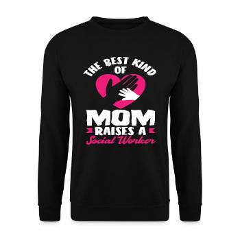 Die Beste Art Von Mama Erzieht Einen - Unisex Pullover - Schwarz - Vorne - Alina (178cm) & Michal (187cm)