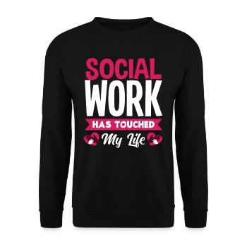 Le travail social a touché ma vie - Sweat-shirt Unisexe - noir - Devant - Alina (178cm) & Michal (187cm)