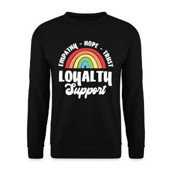 Empathy Hope Trust Loyalty - Unisex Sweatshirt - black - Front - Alina (178cm) & Michal (187cm)