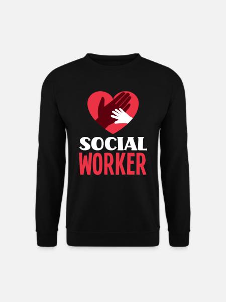 Social Work Heart Hand - Unisex Sweatshirt - black