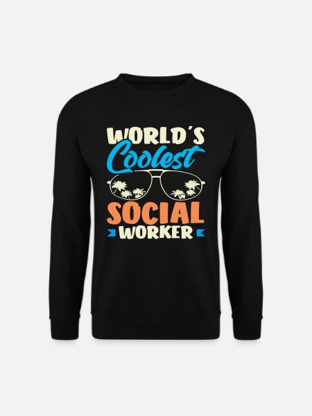 Weltweit Coolster Sozialarbeiter - Unisex Pullover - Schwarz