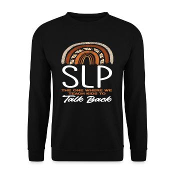 SLP : Celui où nous enseignons aux enfants - Sweat-shirt Unisexe - noir - Devant - Alina (178cm) & Michal (187cm)