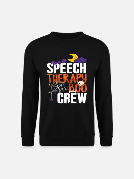 Speech Therapy Boo Crew Halloween - Unisex Sweatshirt - black