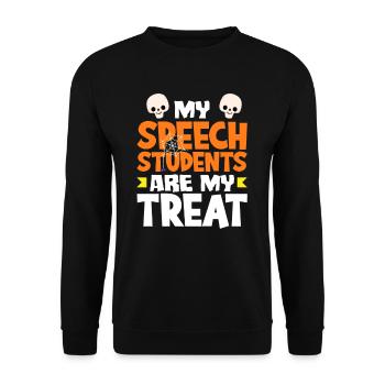 My students are my highlight - Unisex Sweatshirt - black - Front - Alina (178cm) & Michal (187cm)