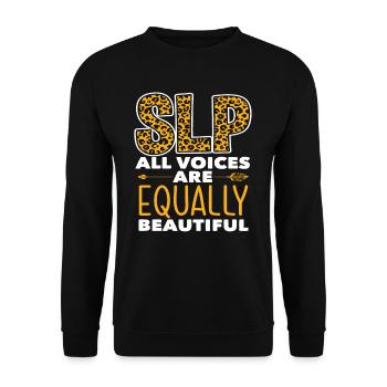 SLP Toutes les voix sont aussi belles les unes que les autres - Sweat-shirt Unisexe - noir - Devant - Alina (178cm) & Michal (187cm)