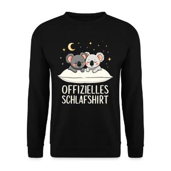 Official Koalas Koala Pairs Sleep Shirt - Unisex Sweatshirt - black - Front - Alina (178cm) & Michal (187cm)